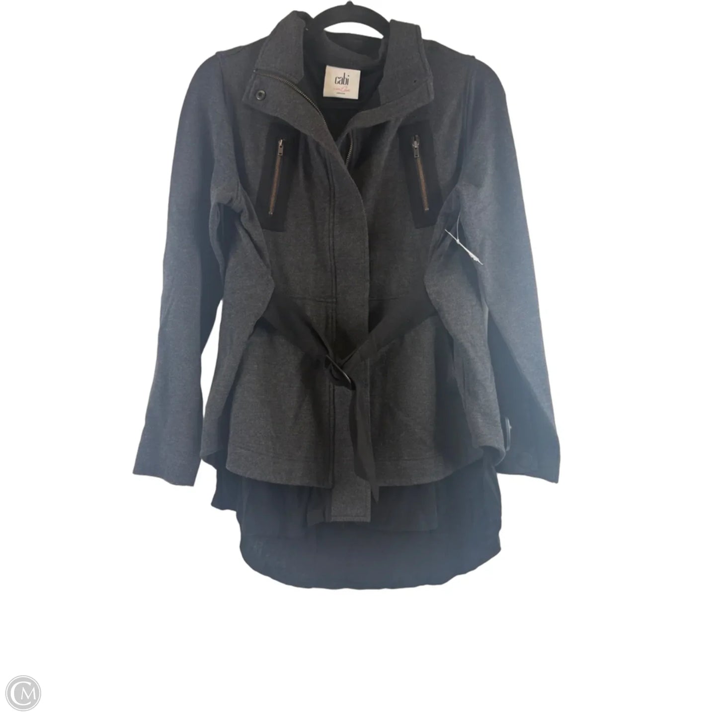 Jacket Moto By Cabi In Black & Grey, Size: S