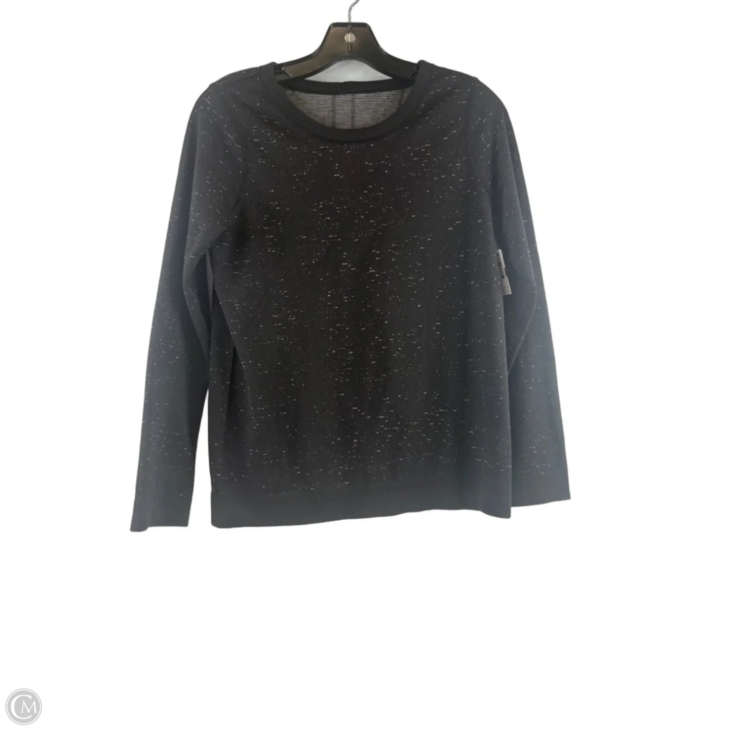 Athletic Top Long Sleeve Crewneck By Lululemon In Black & White, Size: M
