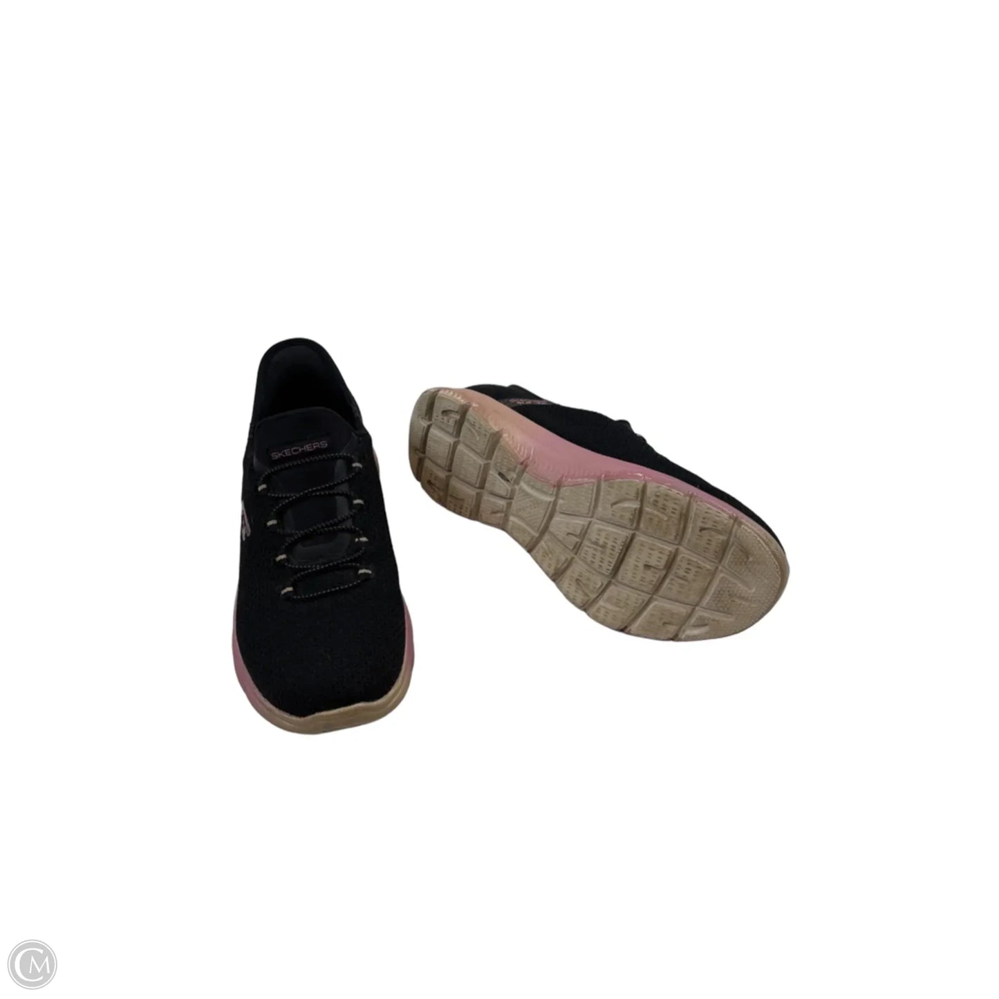 Shoes Athletic By Skechers In Black & Pink, Size: 7.5