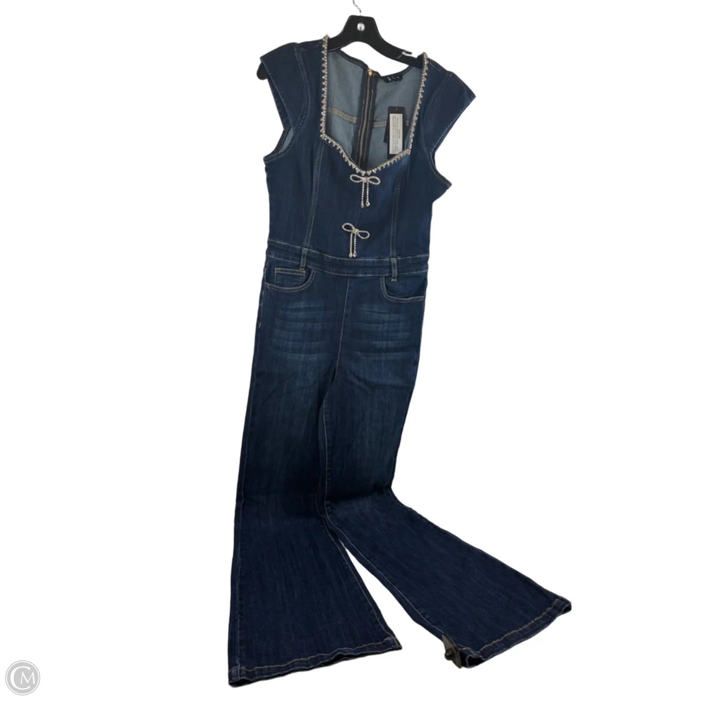 Jumpsuit By Bebe In Blue Denim, Size: M