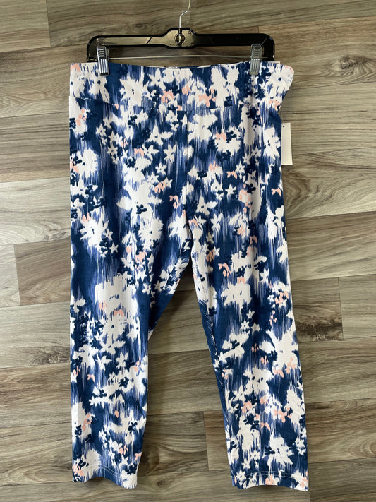 Blue & White Athletic Capris Time And Tru, Size Xxl