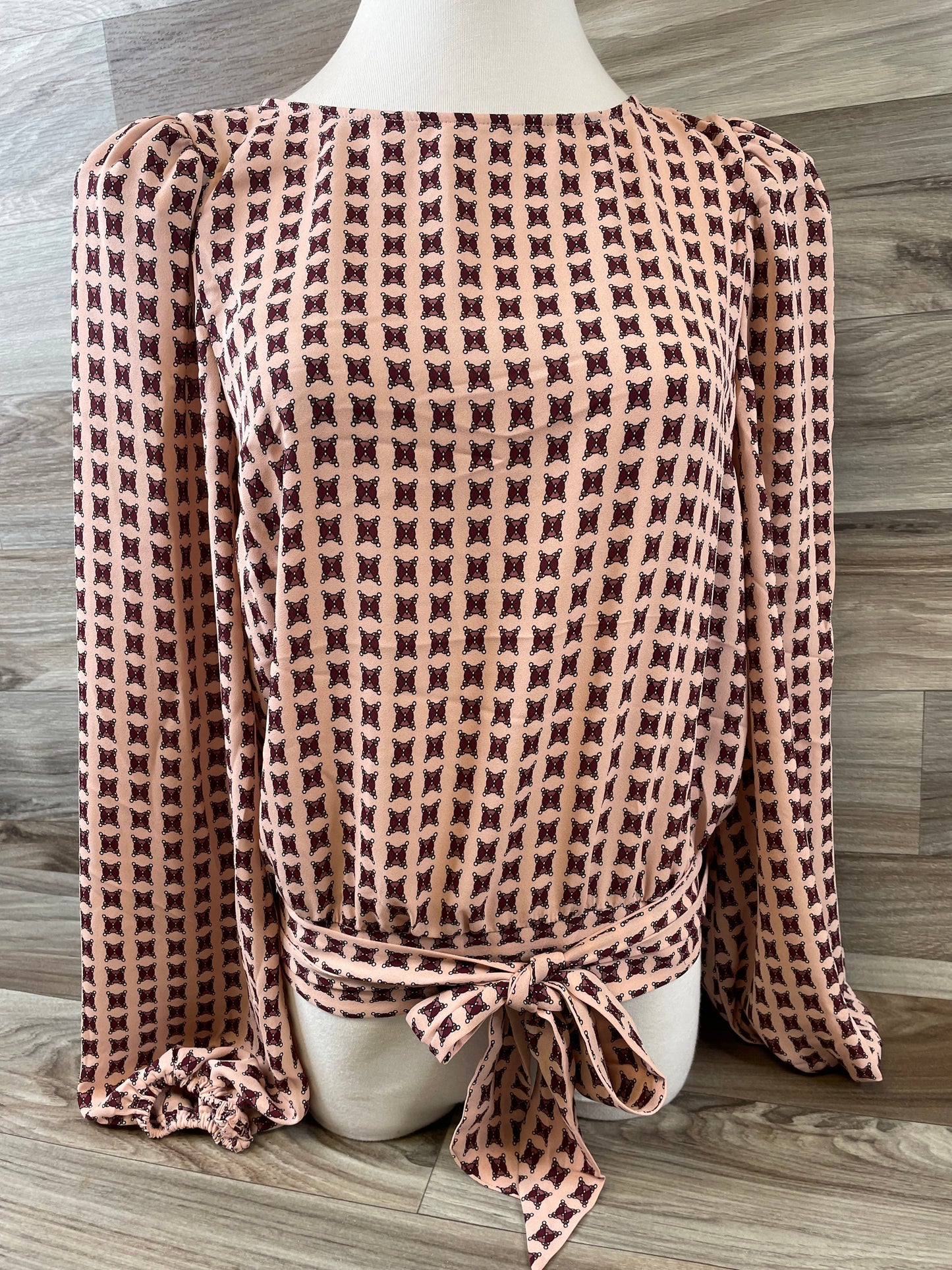 Pink & Red Top Long Sleeve Express, Size S