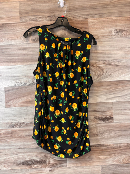 Black & Yellow Top Sleeveless Clothes Mentor, Size M