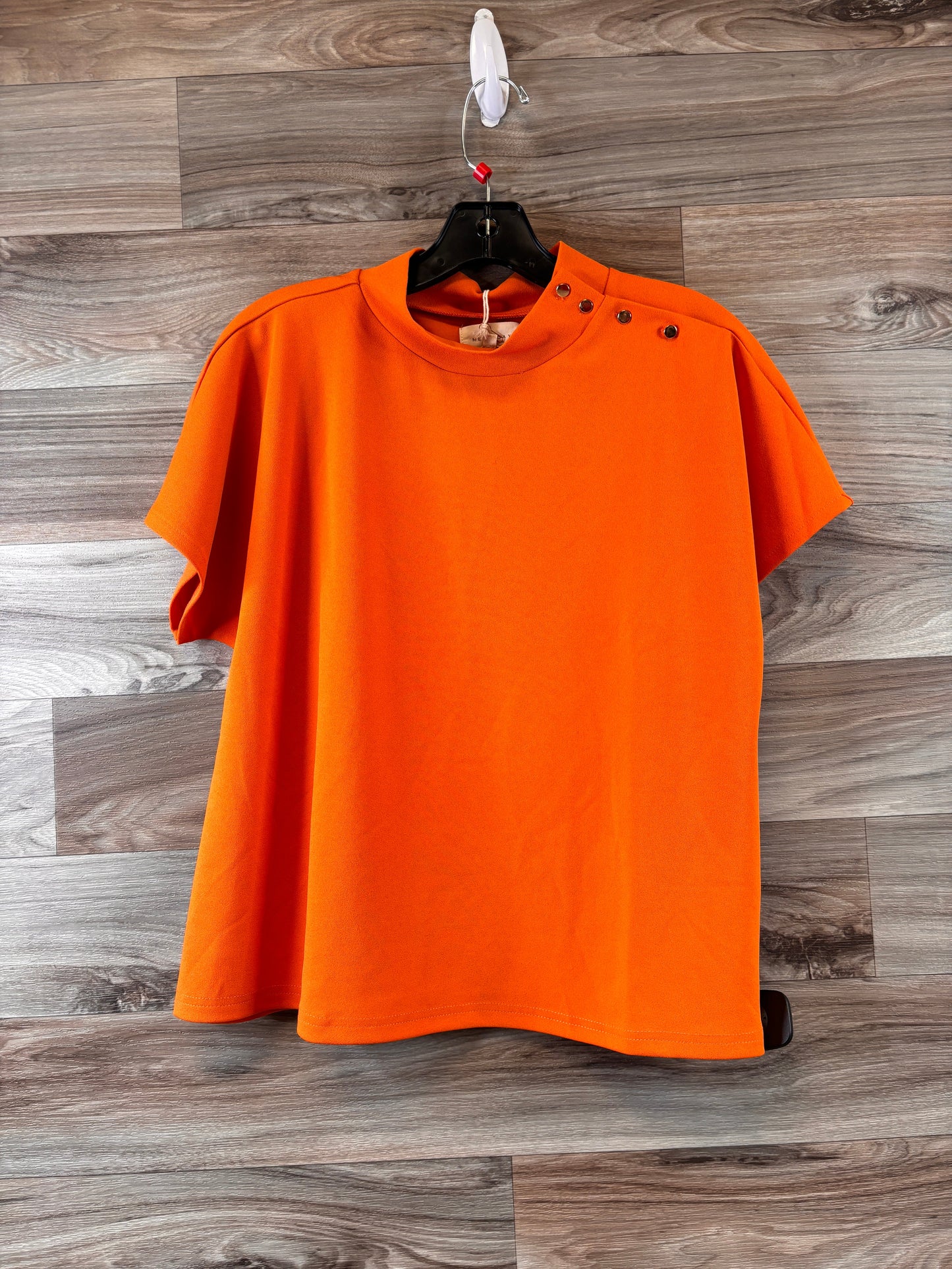 Orange Top Short Sleeve Melloday, Size M
