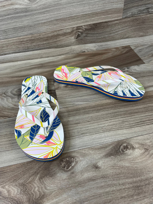 Tropical Print Sandals Flip Flops Vera Bradley, Size 9