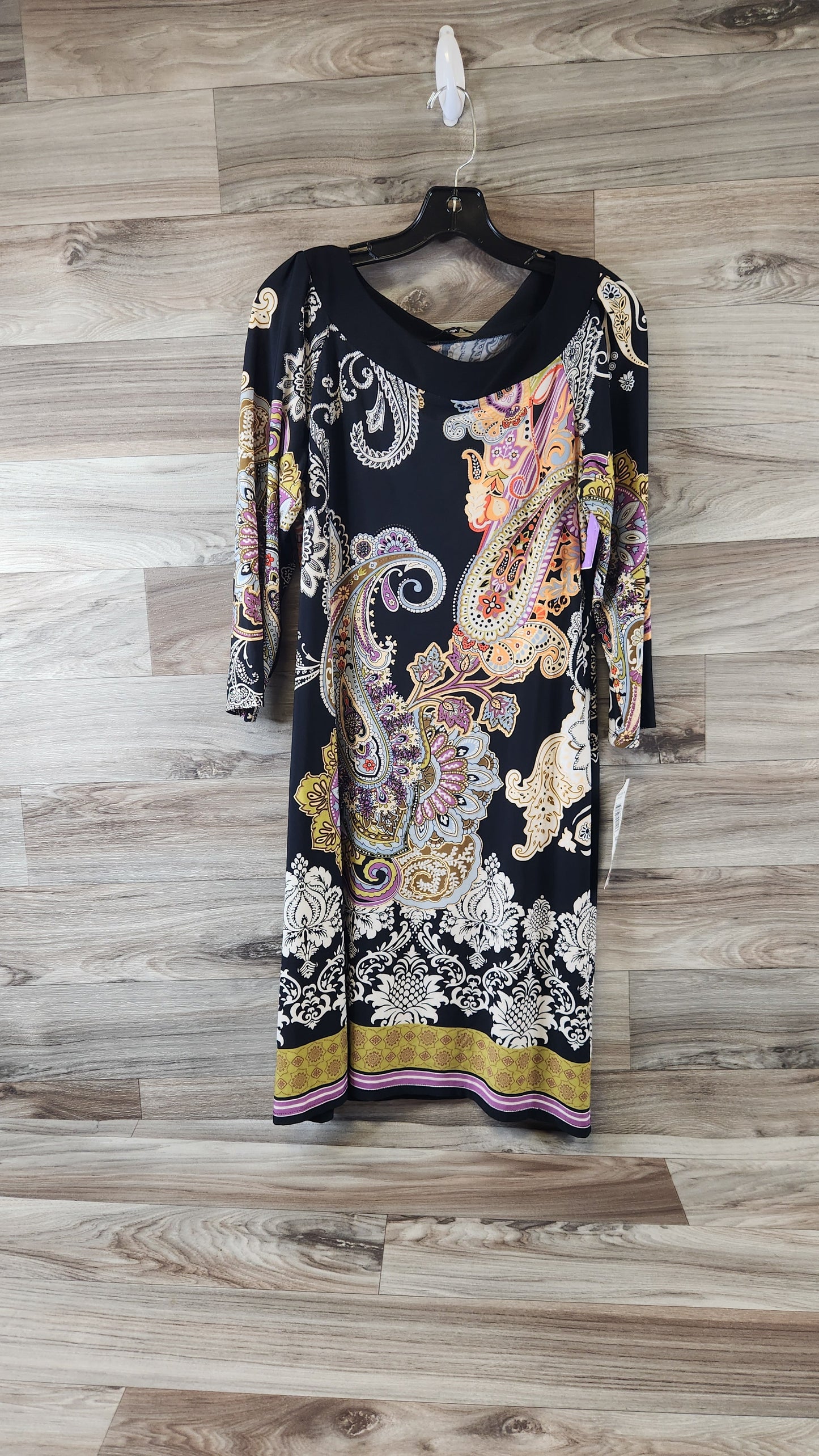 Paisley Print Dress Casual Midi Tiana B, Size M