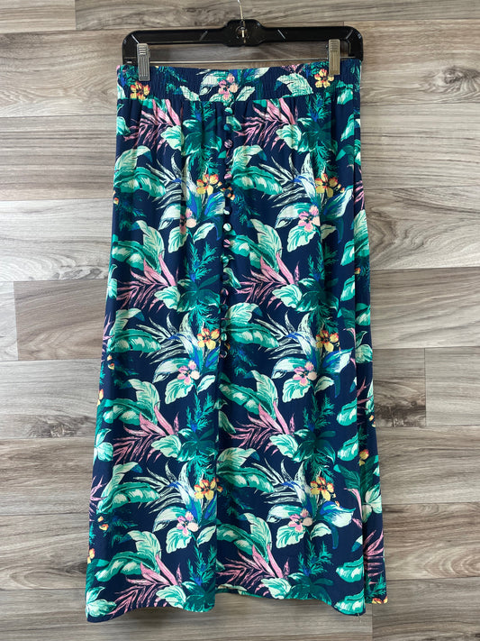 Tropical Print Skirt Maxi Loft, Size Xs