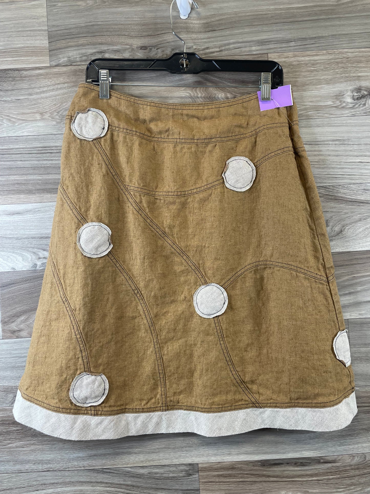Brown & Cream Skirt Midi Clothes Mentor, Size 8
