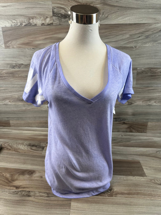 Purple Athletic Top Short Sleeve Pink, Size Xs