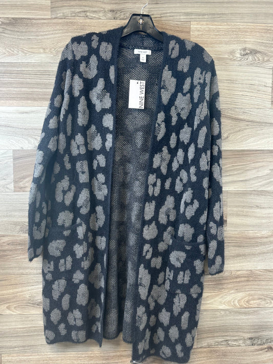 Sweater Cardigan By Nine West Apparel In Animal Print, Size: M