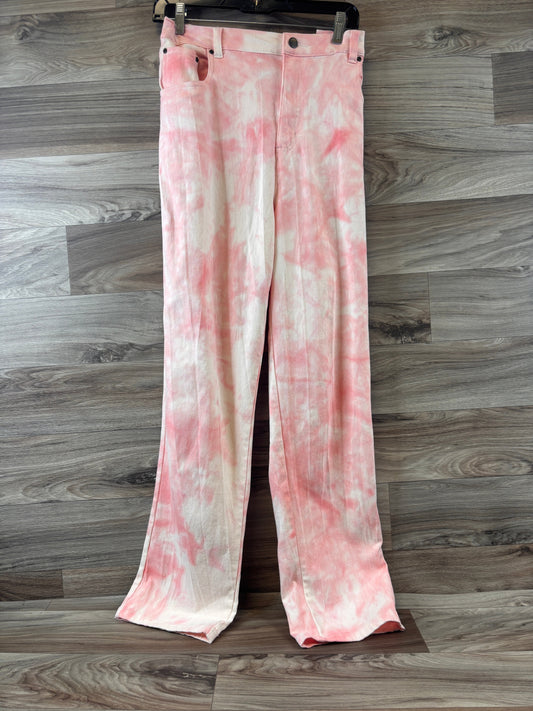 Jeans Straight By Clothes Mentor In Tie Dye Print, Size: 12