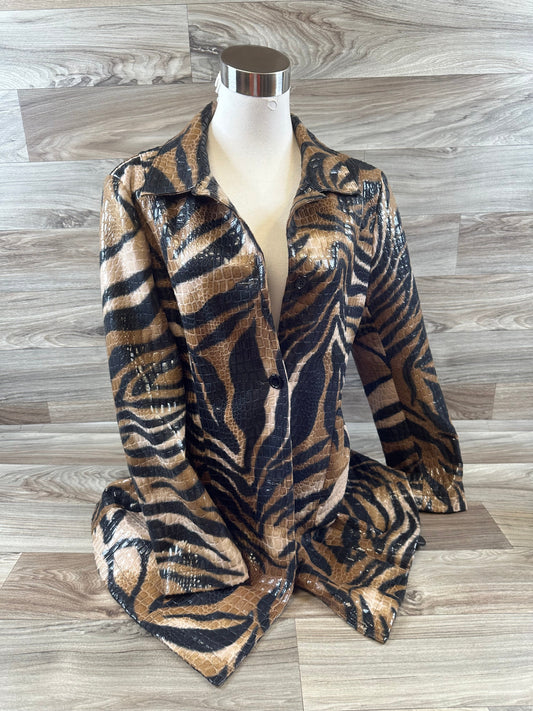 Blazer By Selene Sport In Animal Print, Size: M