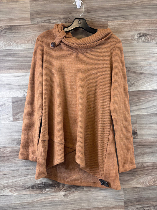 Top Long Sleeve By Susan Graver In Brown, Size: M