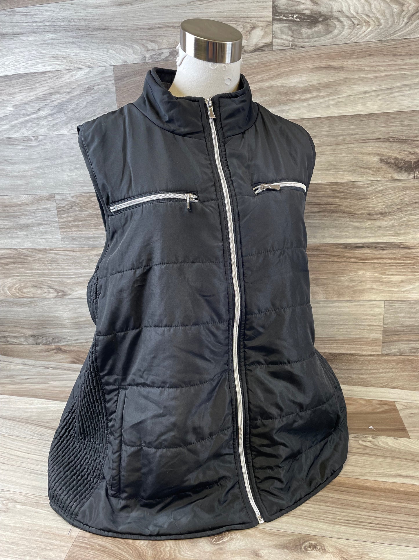 Vest Puffer & Quilted By Kim Rogers In Black, Size: 1x