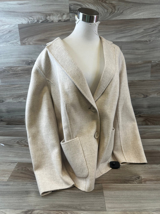 Blazer By Talbots In Tan & White, Size: 1x