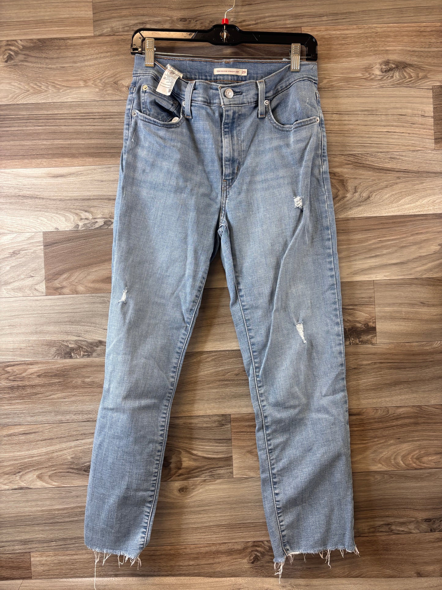 Jeans Straight By Levis In Blue Denim, Size: 6