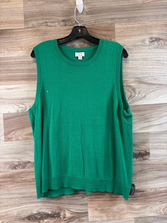 Top Sleeveless Basic By J. Crew In Green, Size: Xl