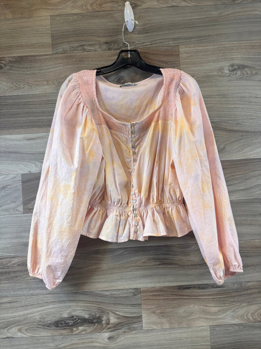 Top Long Sleeve By Zara In Pink & Purple, Size: S