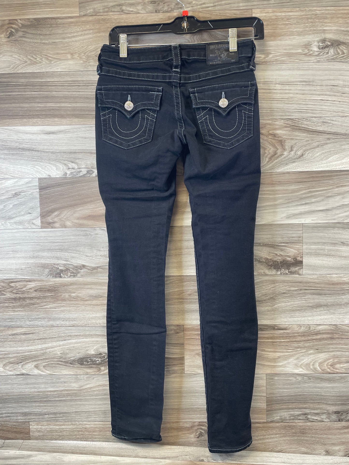 Jeans Straight By True Religion In Black Denim, Size: 2