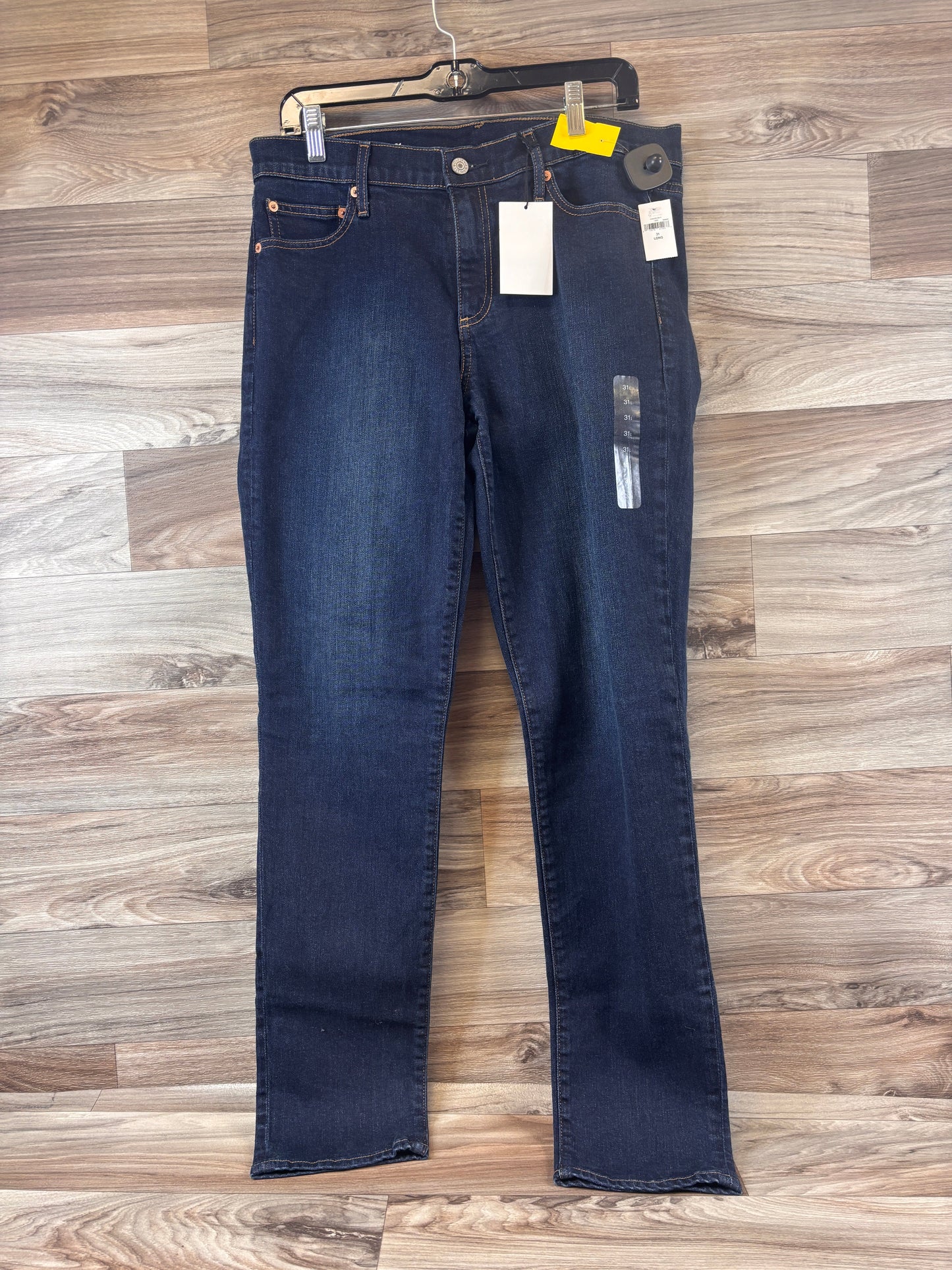 Jeans Straight By Gap In Blue Denim, Size: 8l