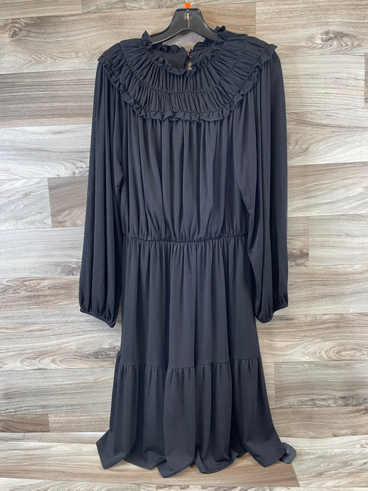 Dress Casual Midi By Ann Taylor In Black, Size: S