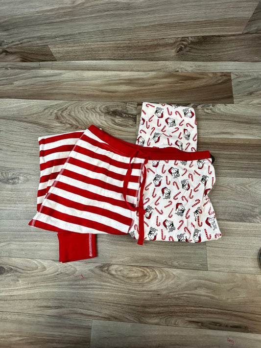 Pajama Pants By Cmf In Red & White, Size: L