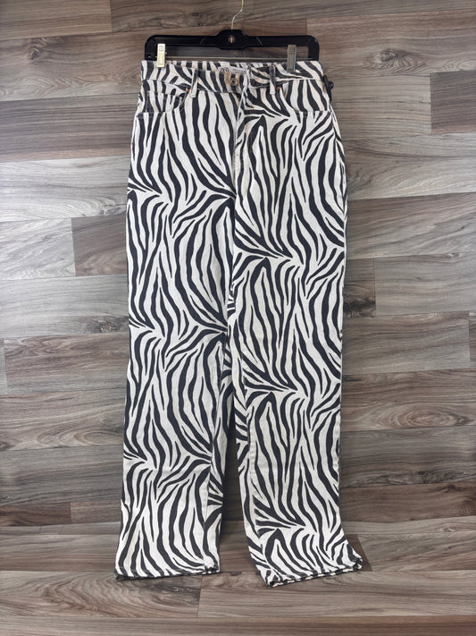 Jeans Boot Cut By Zara In Zebra Print, Size: 6