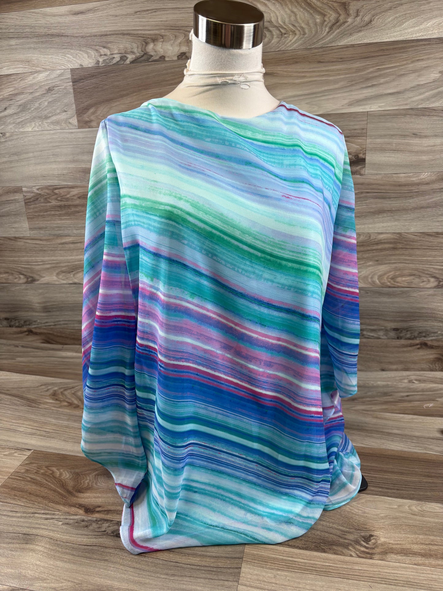 Top Long Sleeve By Chicos In Multi-colored, Size: L