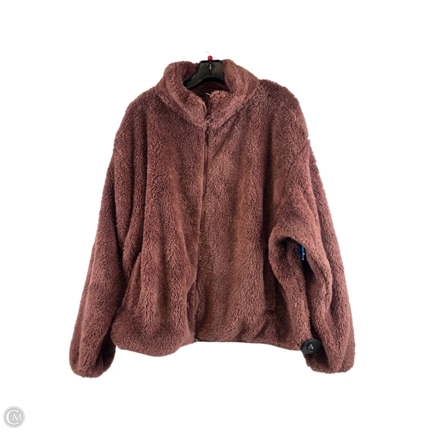 Jacket Faux Fur & Sherpa By Old Navy In Mauve, Size: 2x