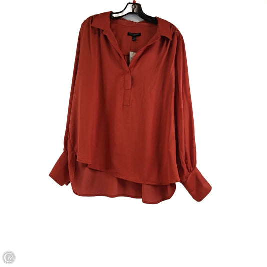 Top Long Sleeve By Banana Republic In Orange, Size: Xl
