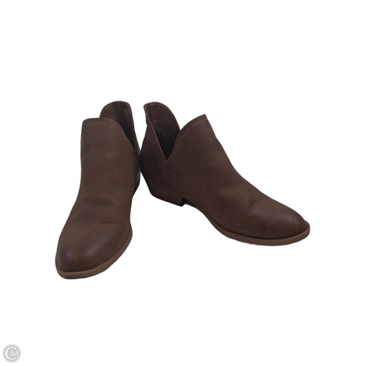 Boots Ankle Heels By Universal Thread In Brown, Size: 9