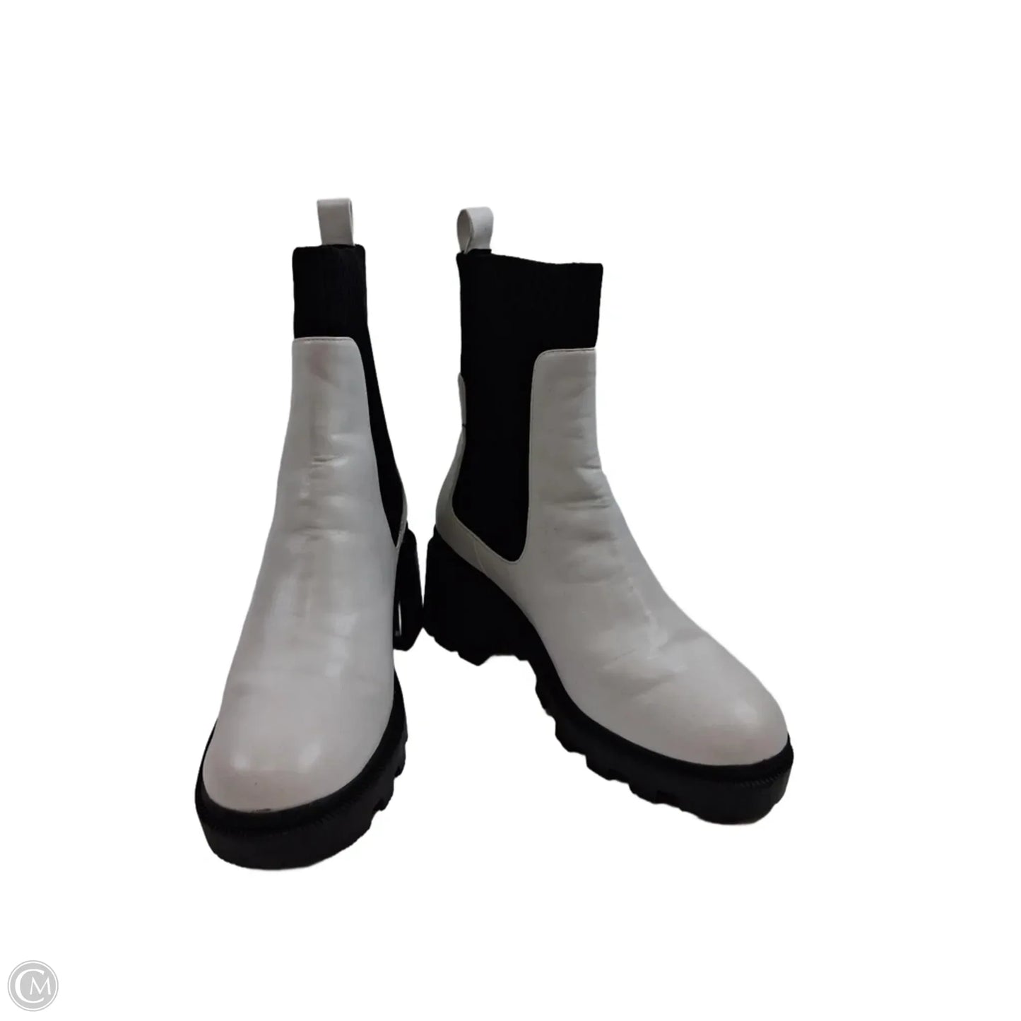 Boots Ankle Heels By Bp In Black & White, Size: 8.5