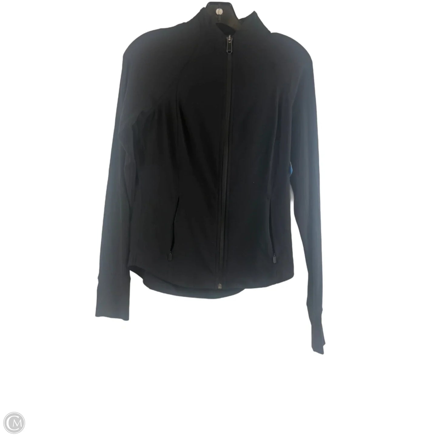 Athletic Top Long Sleeve Collar By Athleta In Black, Size: Xs