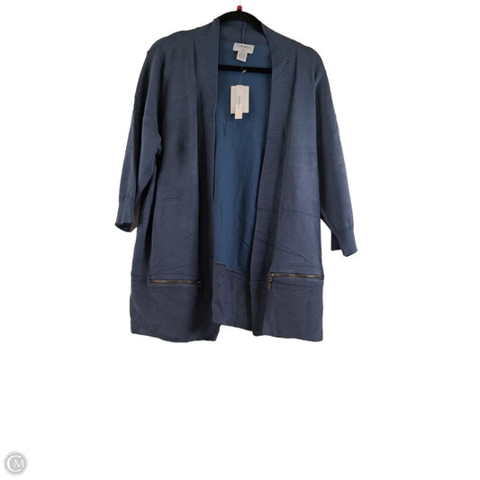 Cardigan By Carmen By Carmen Marc Valvo In Blue, Size: 1x