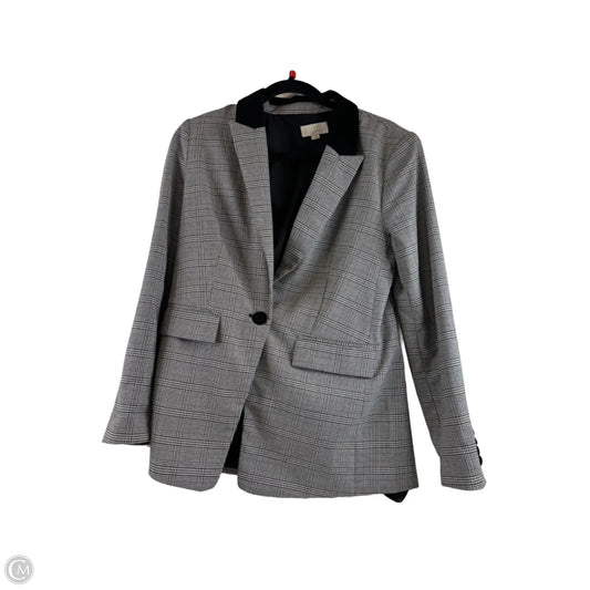 Blazer By Loft In Black & Grey, Size: Xs