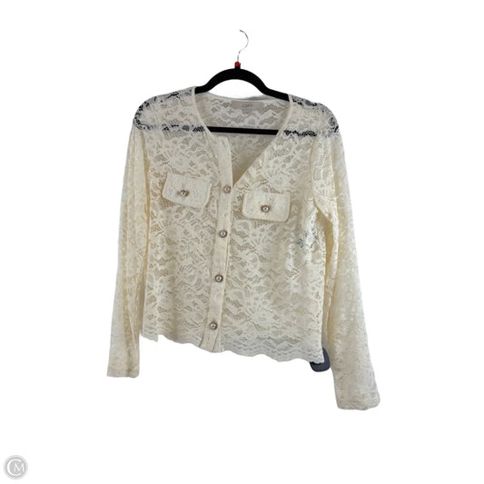 Top Long Sleeve By Loft In Cream, Size: S