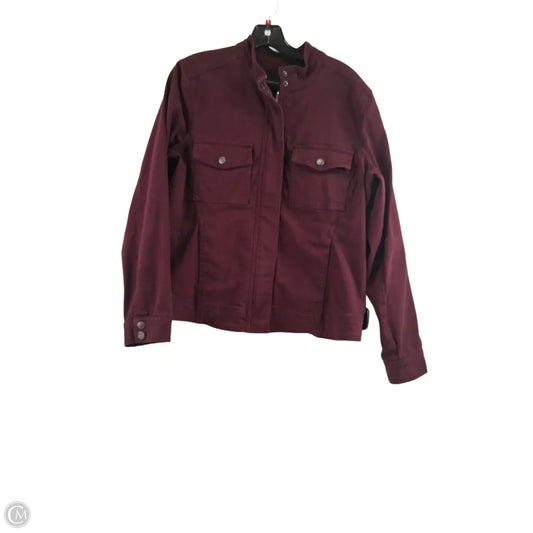Jacket Denim By Liverpool In Maroon, Size: L