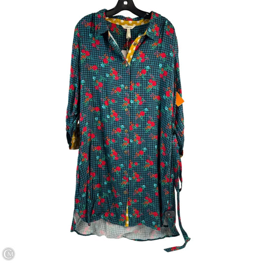 Dress Casual Midi By Matilda Jane In Blue & Red, Size: L