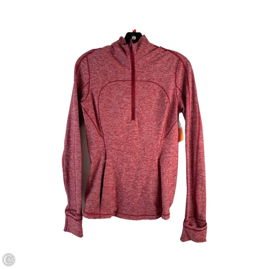 Athletic Top Long Sleeve Collar By Lululemon In Red, Size: 6