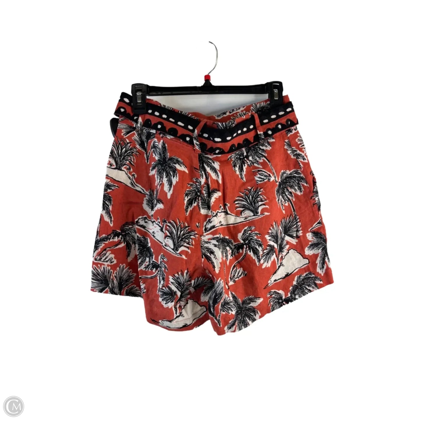 Shorts By Tahari In Black & Orange, Size: 6