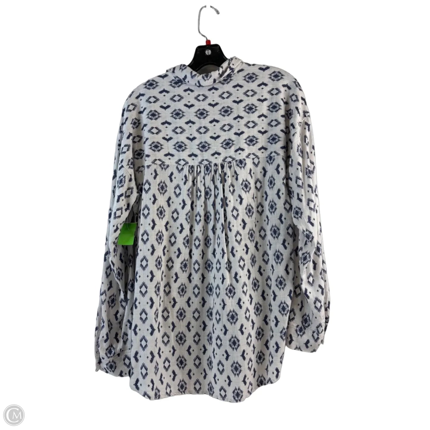 Top Long Sleeve By Splendid In Blue & White, Size: S