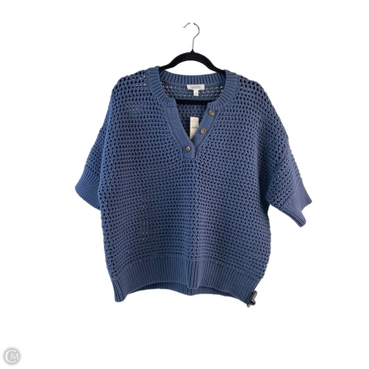 Sweater Short Sleeve By Haven In Blue, Size: L