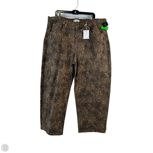 Jeans Cropped By Jessica Simpson In Animal Print, Size: 16