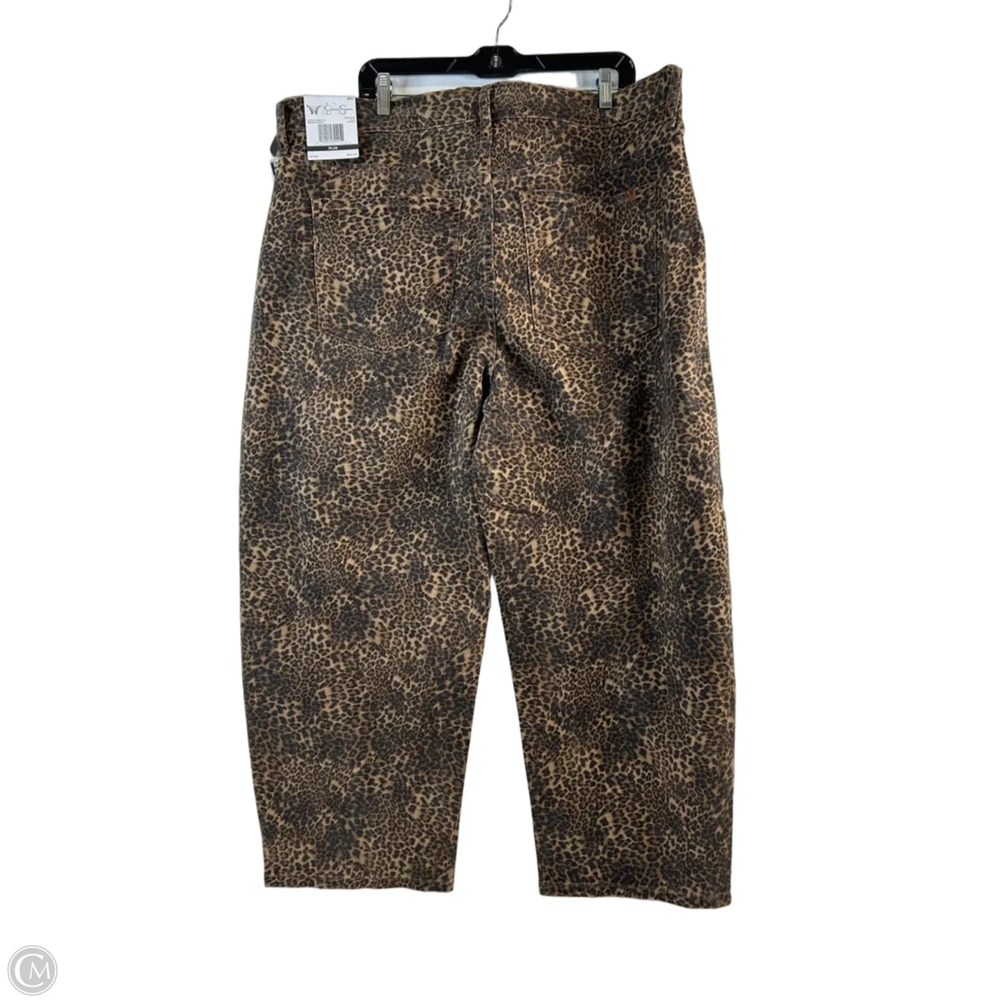Jeans Cropped By Jessica Simpson In Animal Print, Size: 16