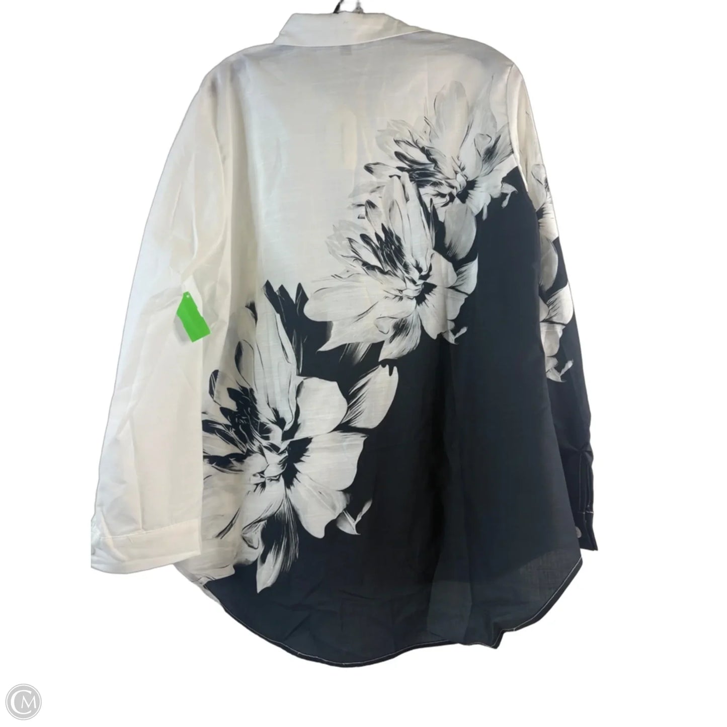 Top Long Sleeve By Clothes Mentor In Black & White, Size: Xl