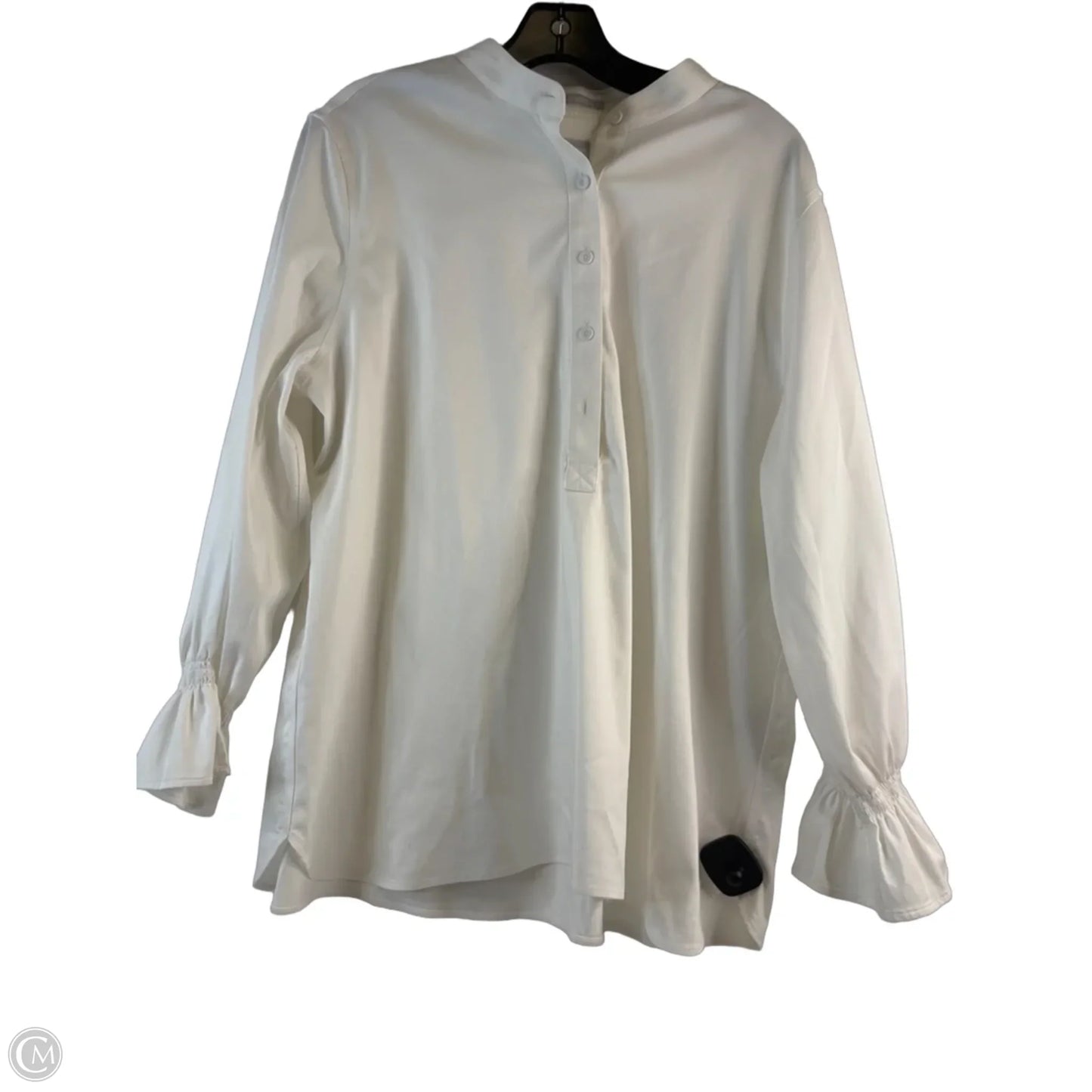 Top Long Sleeve By Chicos In White, Size: L