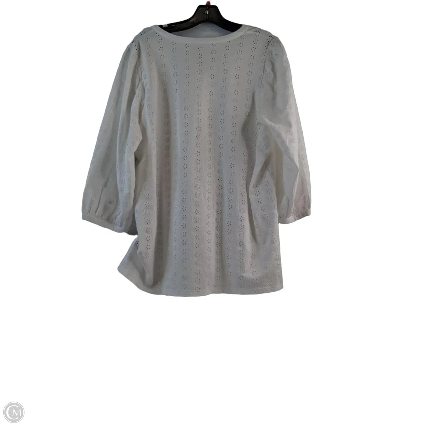 Top 3/4 Sleeve By J. Jill In White, Size: M