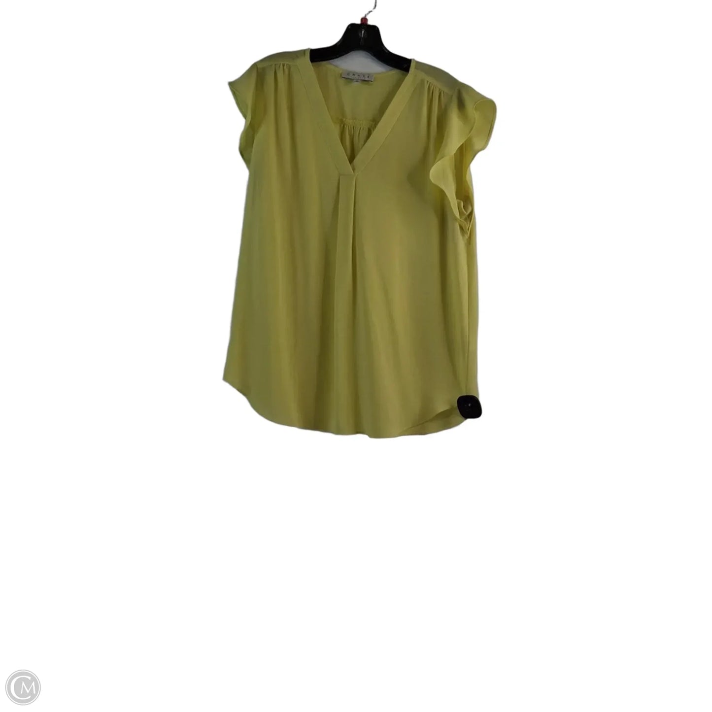 Top Short Sleeve By Chaus In Yellow, Size: M