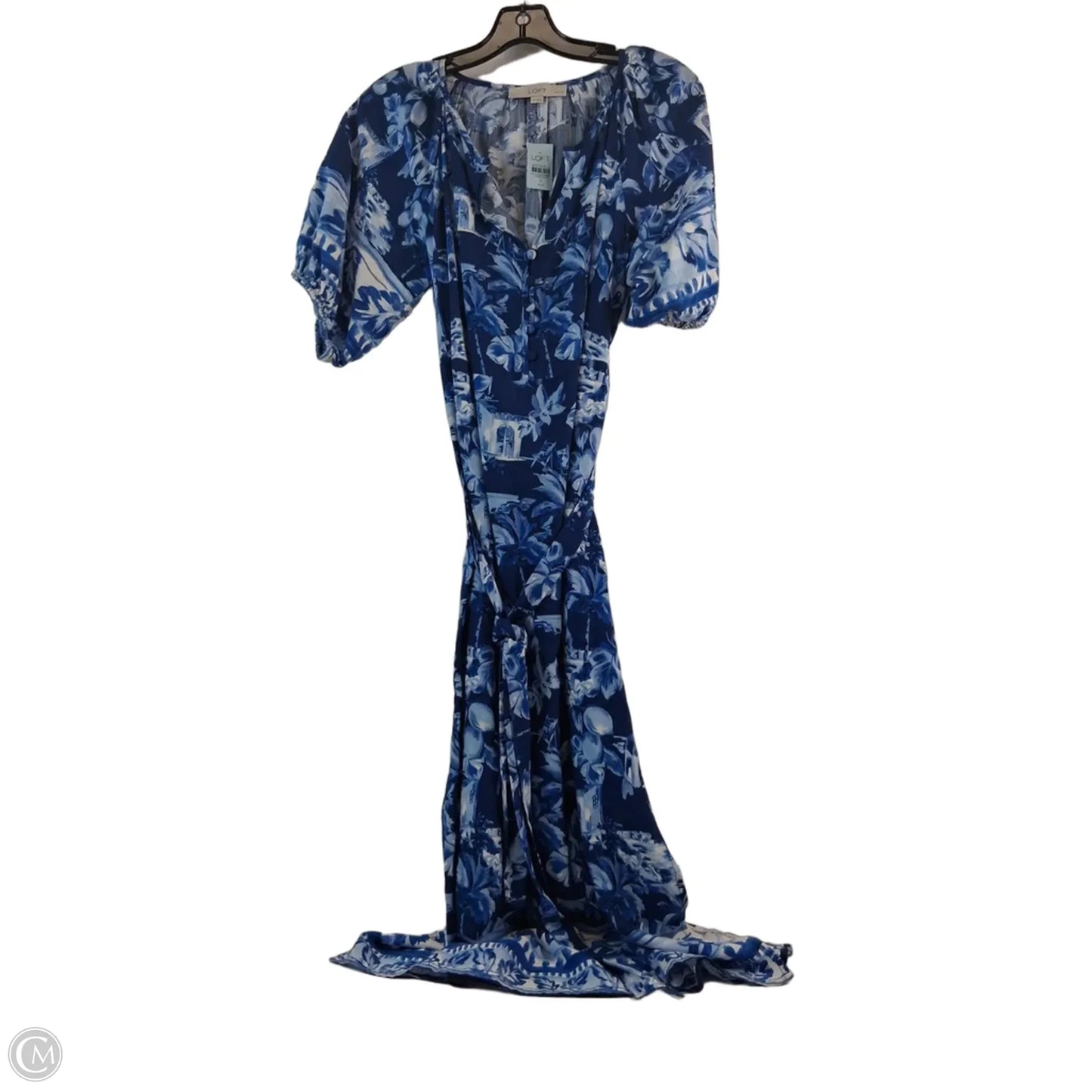 Dress Casual Midi By Loft In Blue, Size: Sp