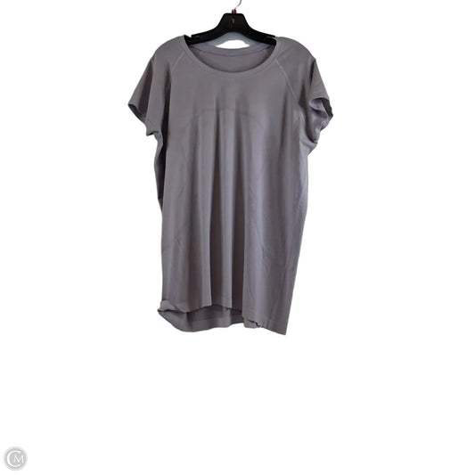 Athletic Top Short Sleeve By Lululemon In Purple, Size: 18